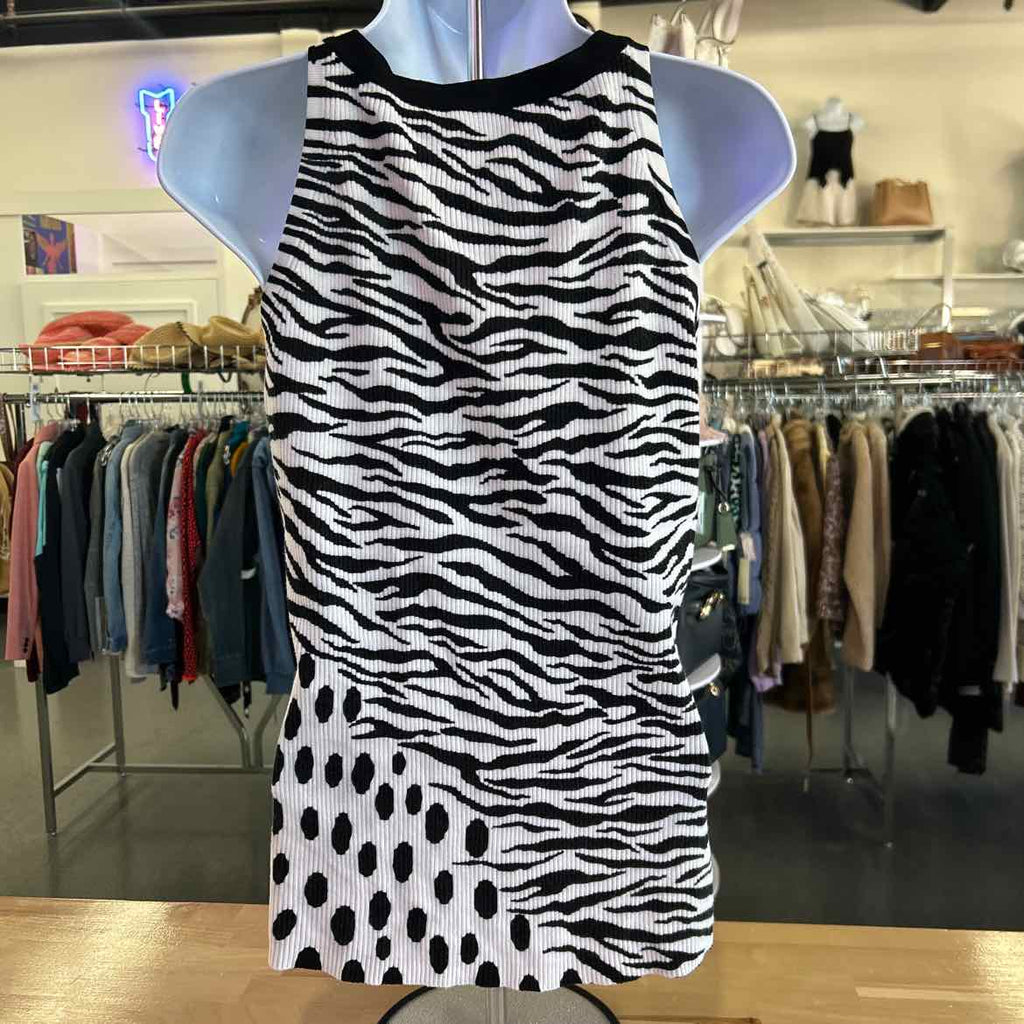 Belldini Size M Black White Tank