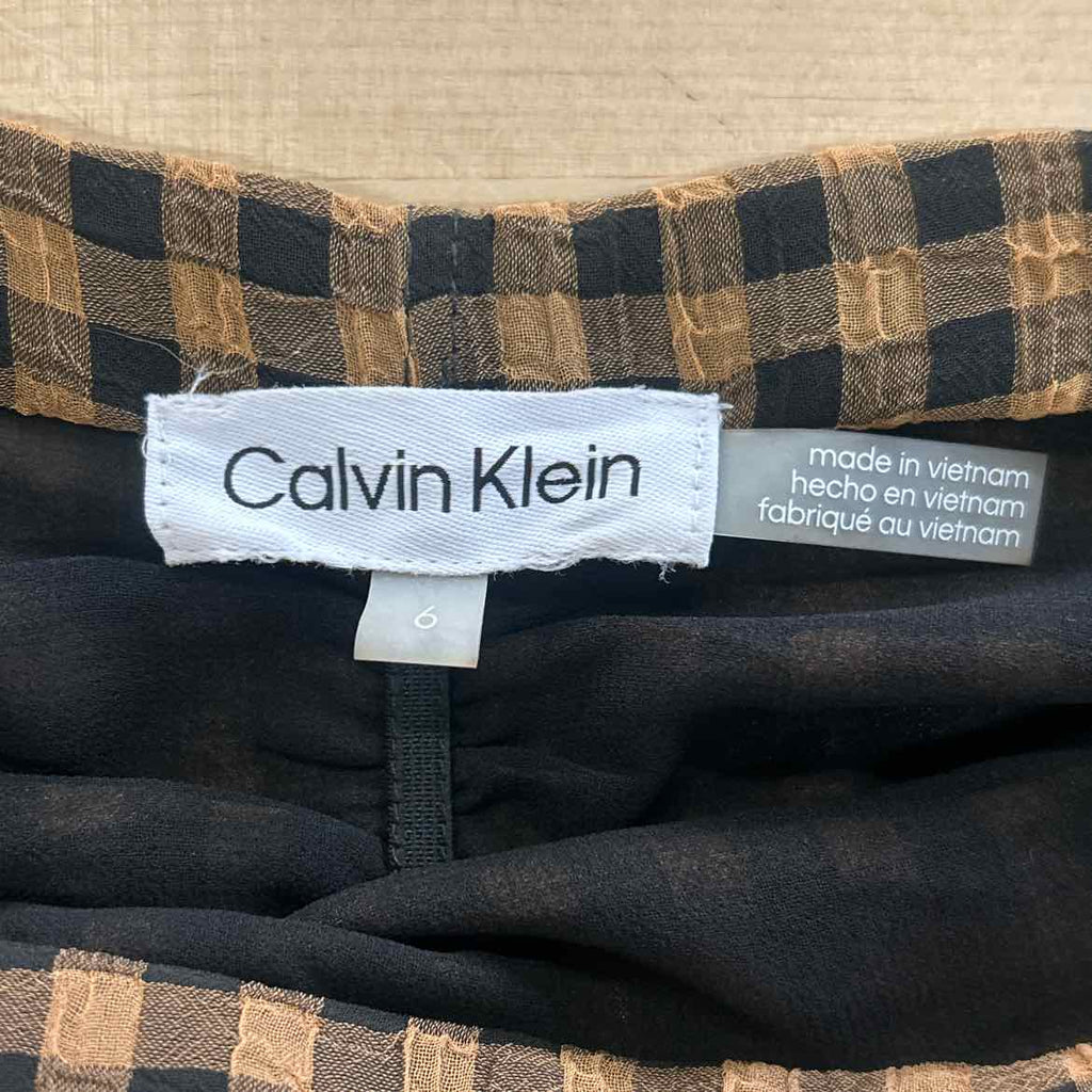 Calvin Klein Size 6 Brown/Black Preloved Skirt