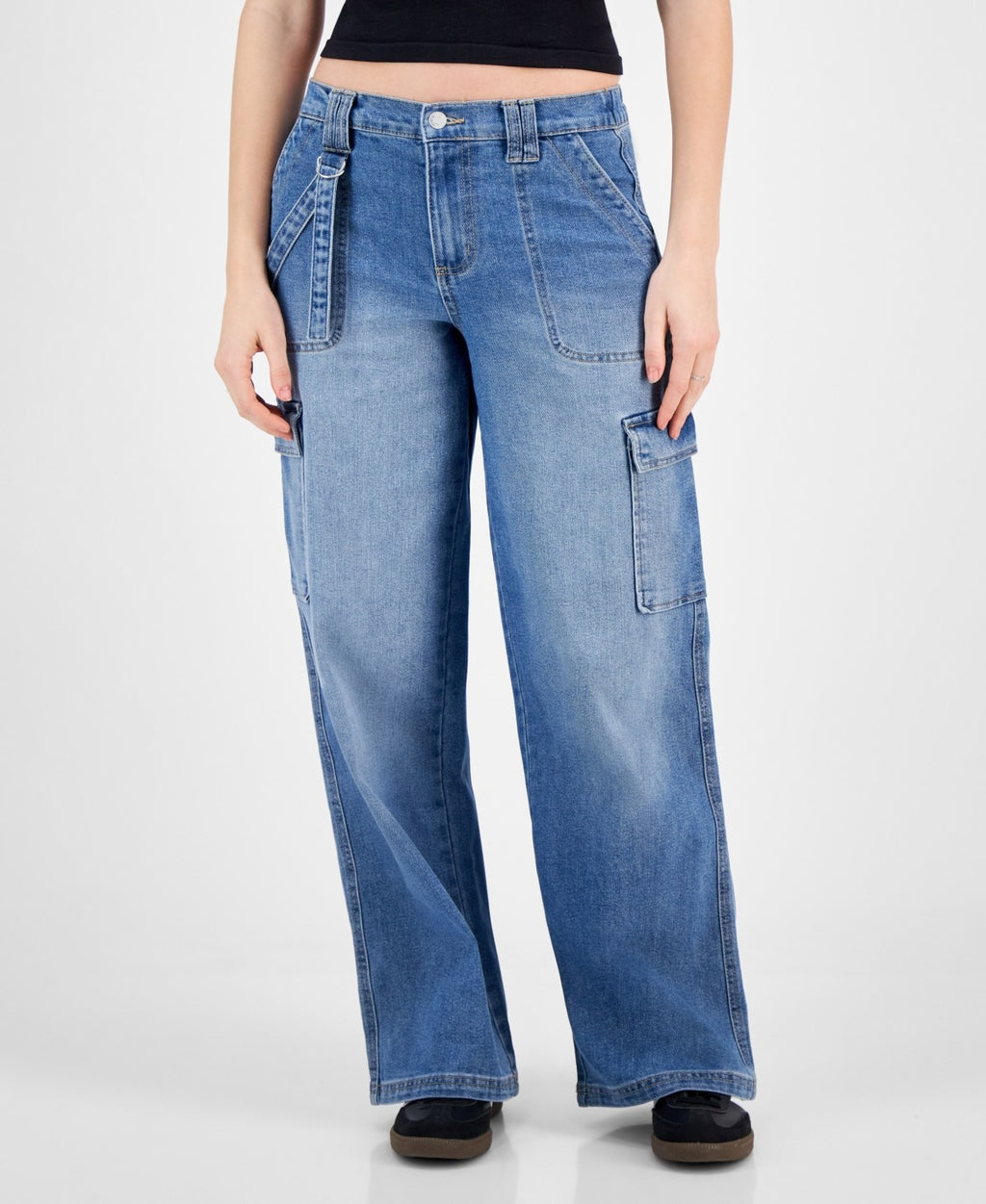 Juniors Celebrity Pink Low Rise Baggy Cargo Pants - 3
