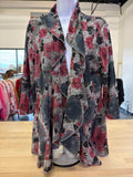 KerenHart Size M Black & Gray Cardigan