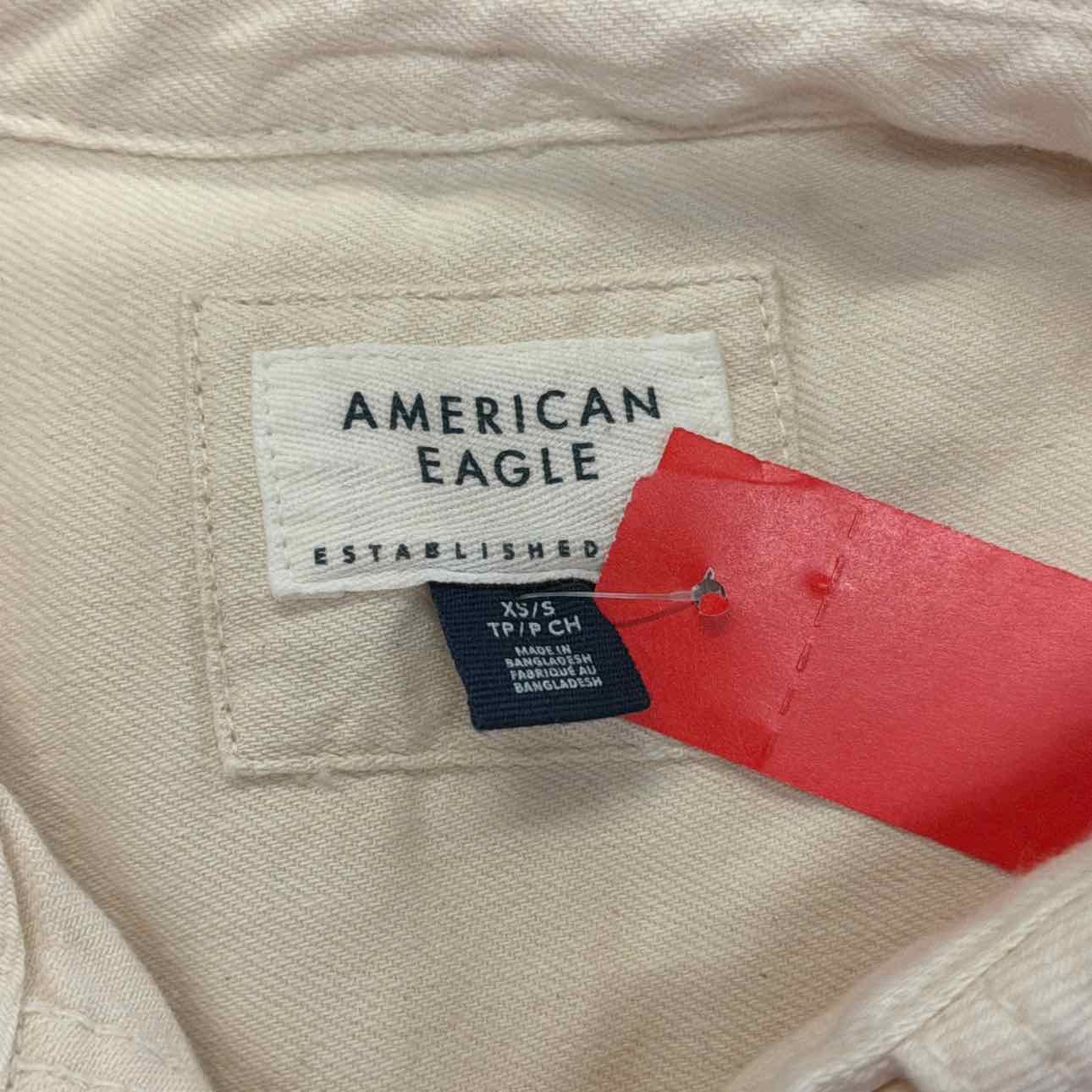 American Eagle Size XS Tan Denim Preloved Jacket