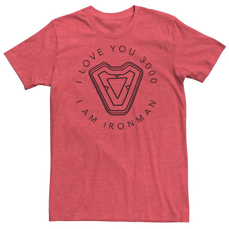 zuni Size L Red Men's Marvel Iron Man's Heart Tee