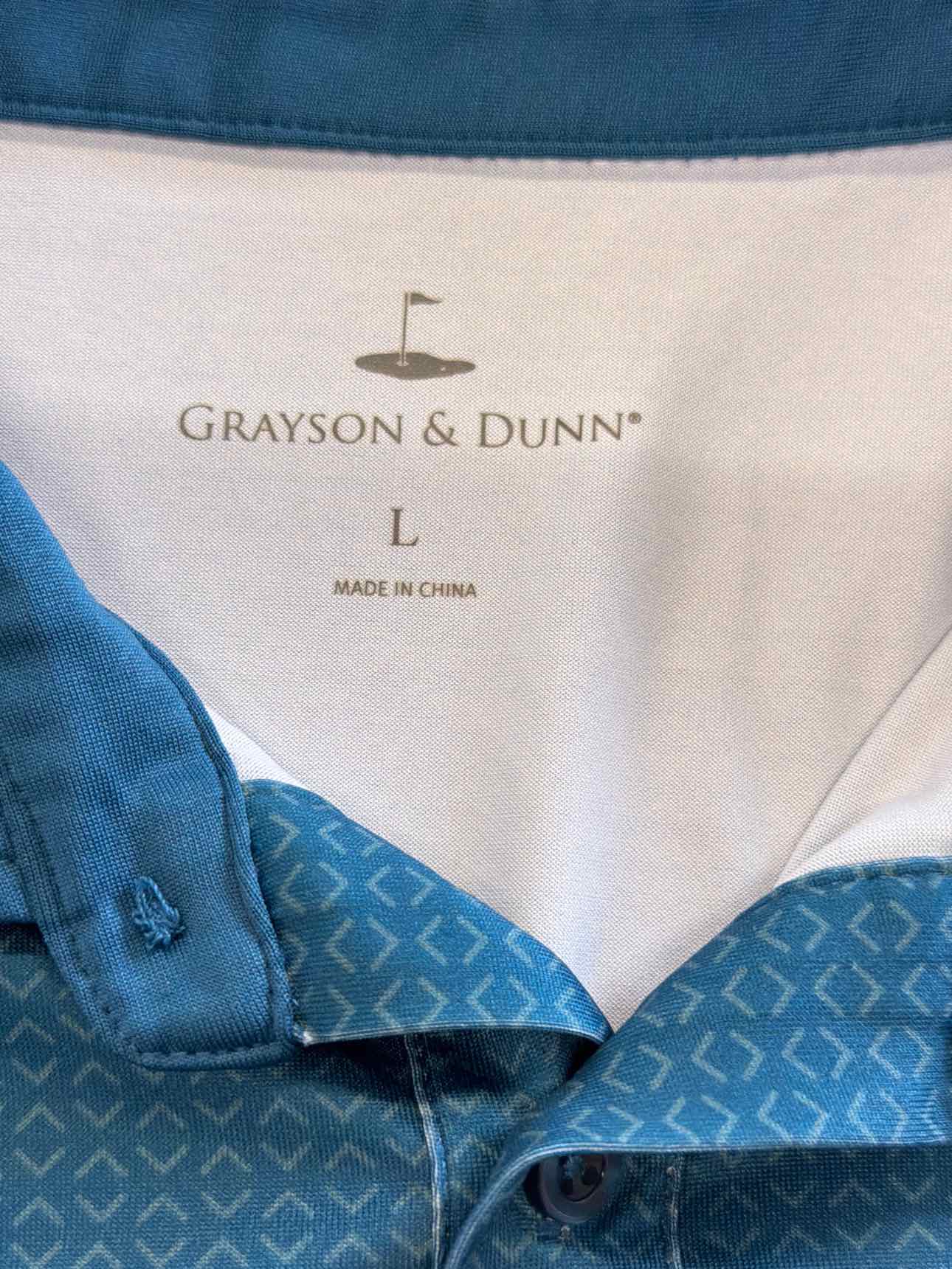 Grayson & Dunn Size L Blue MENS Polo