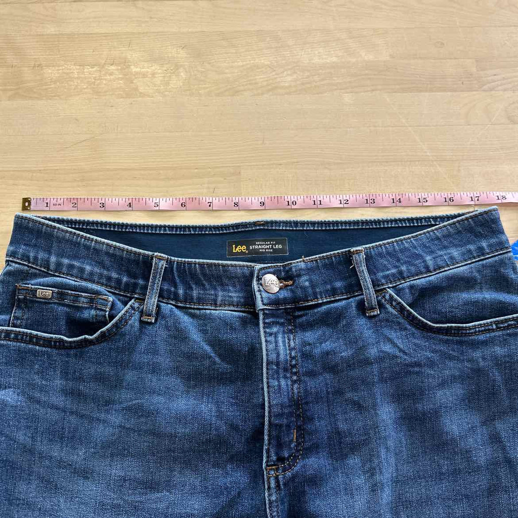 lee Size 16 Blue Denim Preloved Jeans