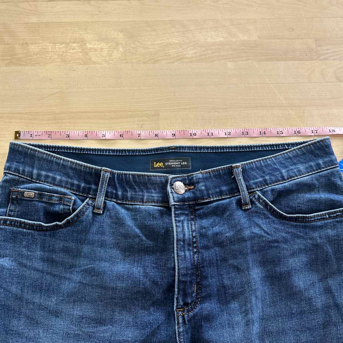 lee Size 16 Blue Denim Preloved Jeans