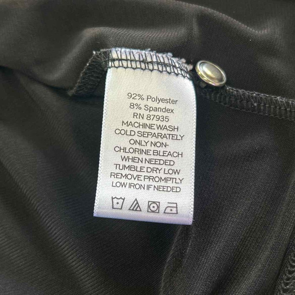Susan Graver Size S Black Polyester Spandex Preloved Blouse SS