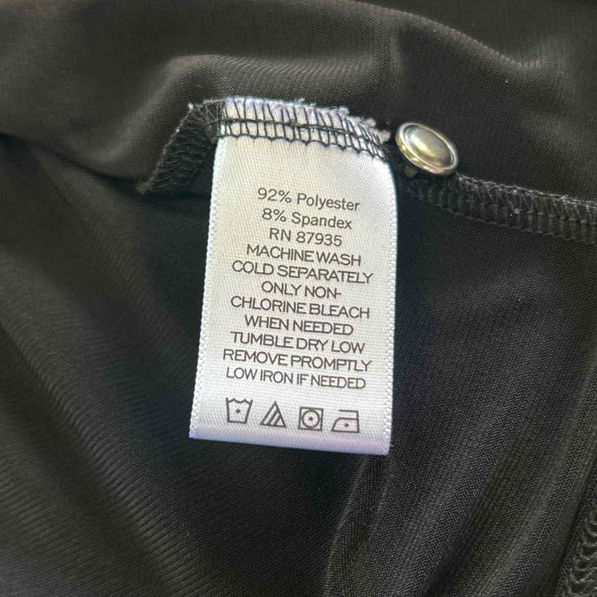 Susan Graver Size S Black Polyester Spandex Preloved Blouse SS