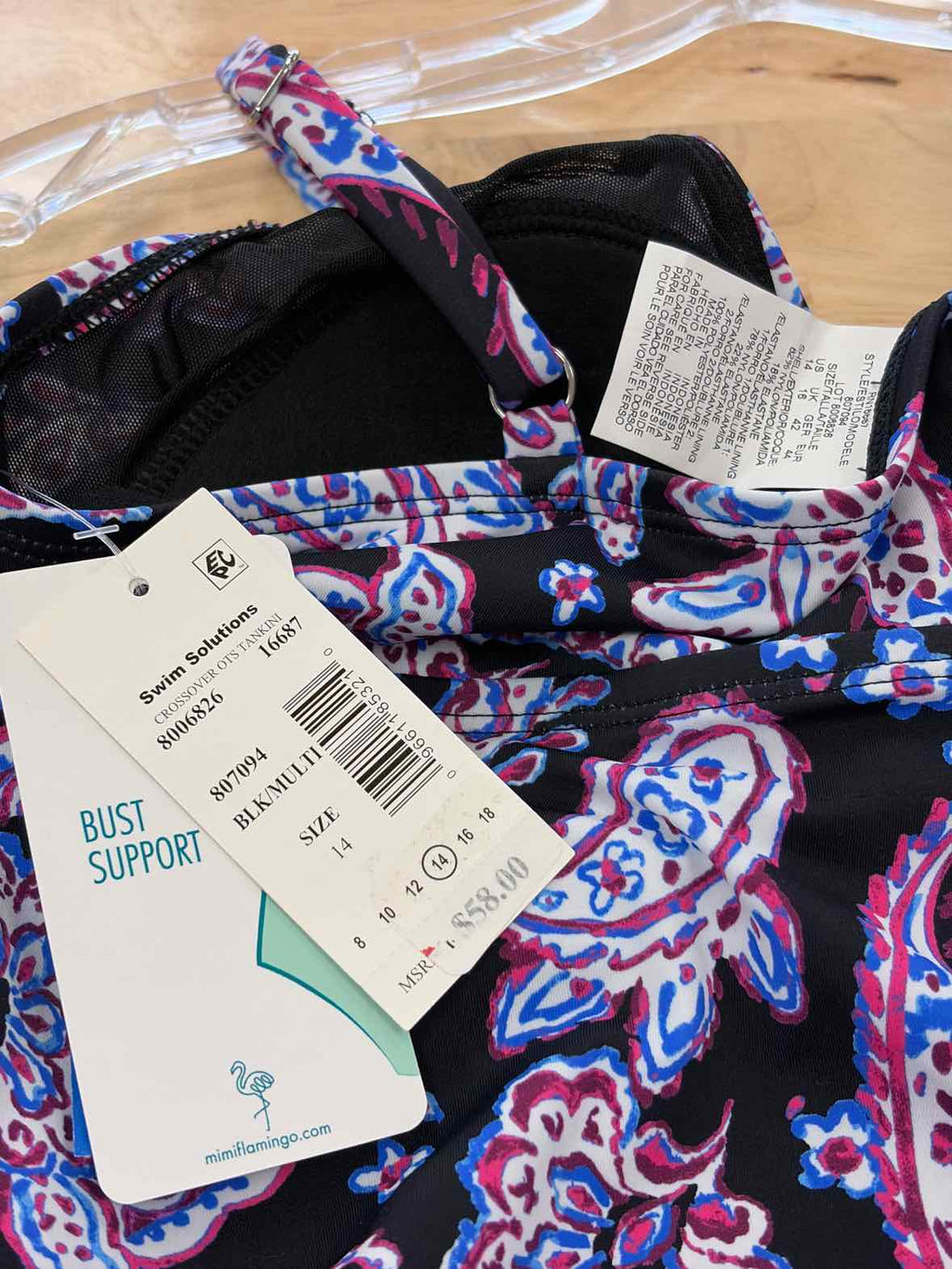 Swim Solutions Women's Paisley-Print Tankini Top