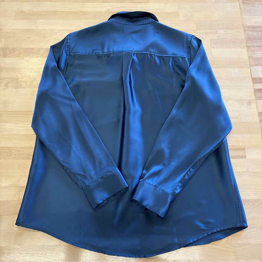 Alfani Size L Blue Button Down Shirt