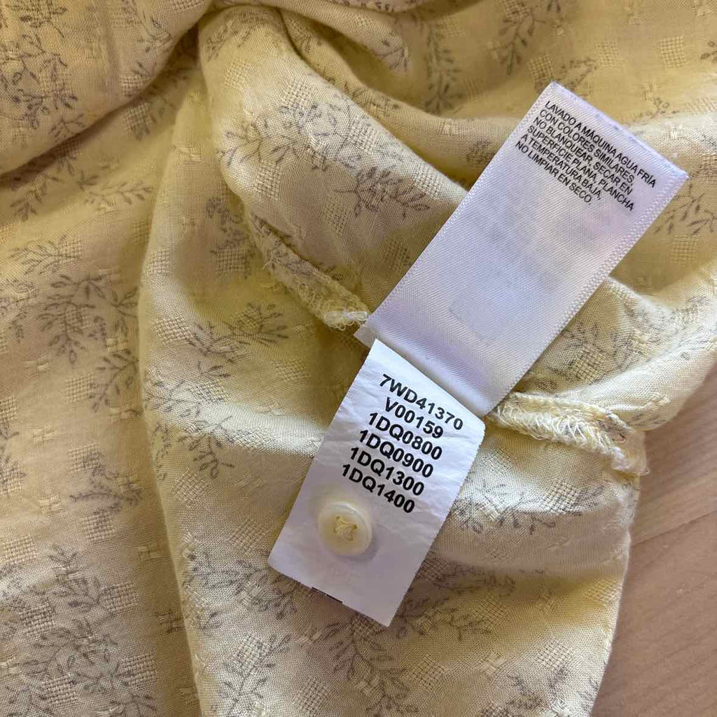 Lucky Brand Size M Yellow Preloved Button Down LS