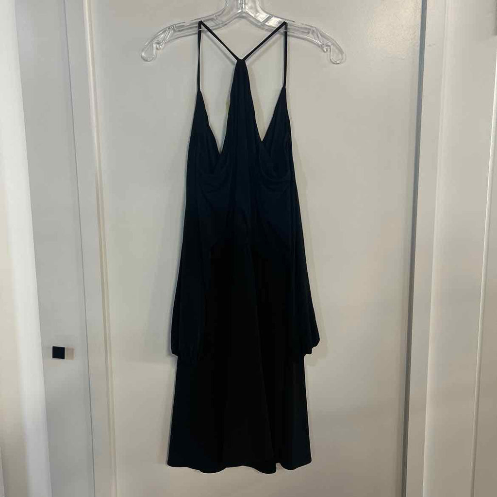 Halston Size L Black Preloved Dress