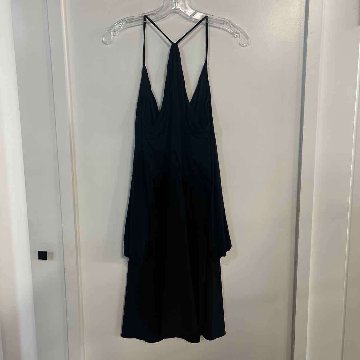 Halston Size L Black Preloved Dress