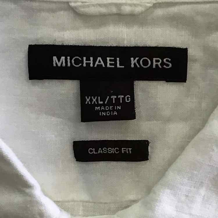 Michael Kors Classic Linen Point Collar Shirt