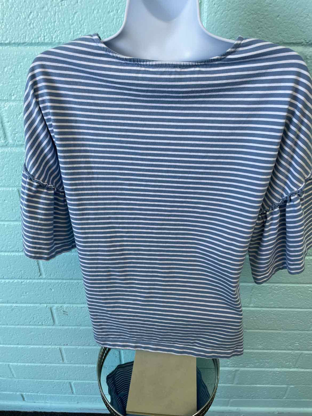 beach lunch lounge Size SP Powder Blue Print Shirt