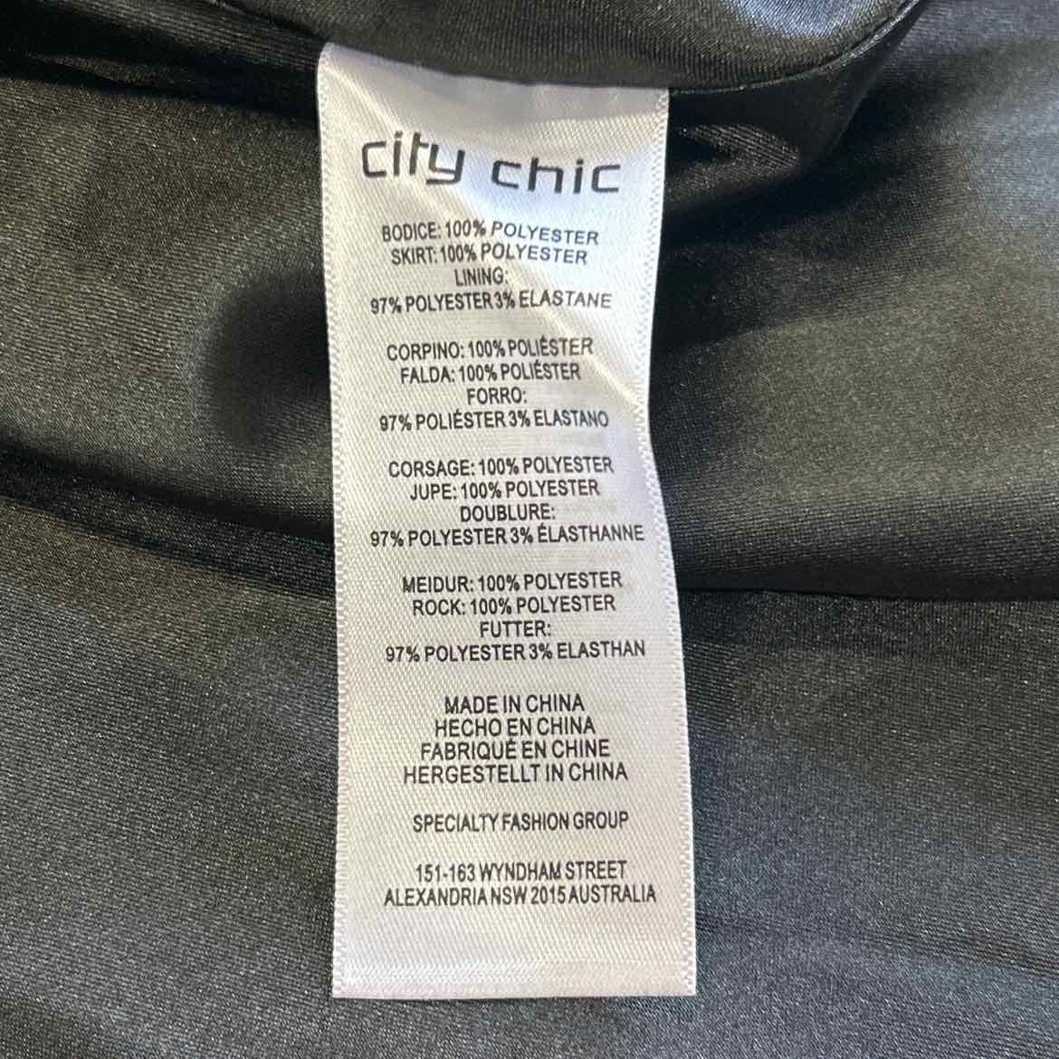 City Chic Size XL Black Preloved Dress
