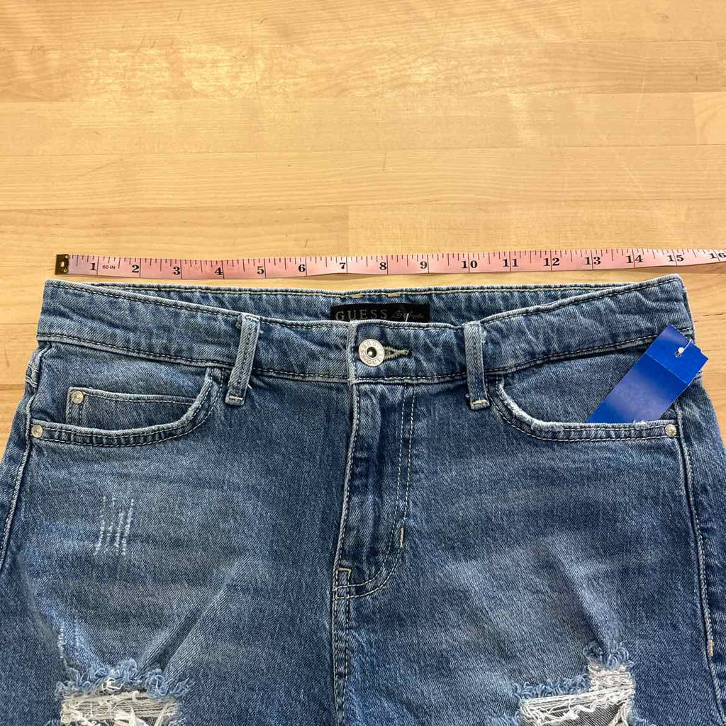 Guess Women Size 29 Blue Denim Preloved Shorts