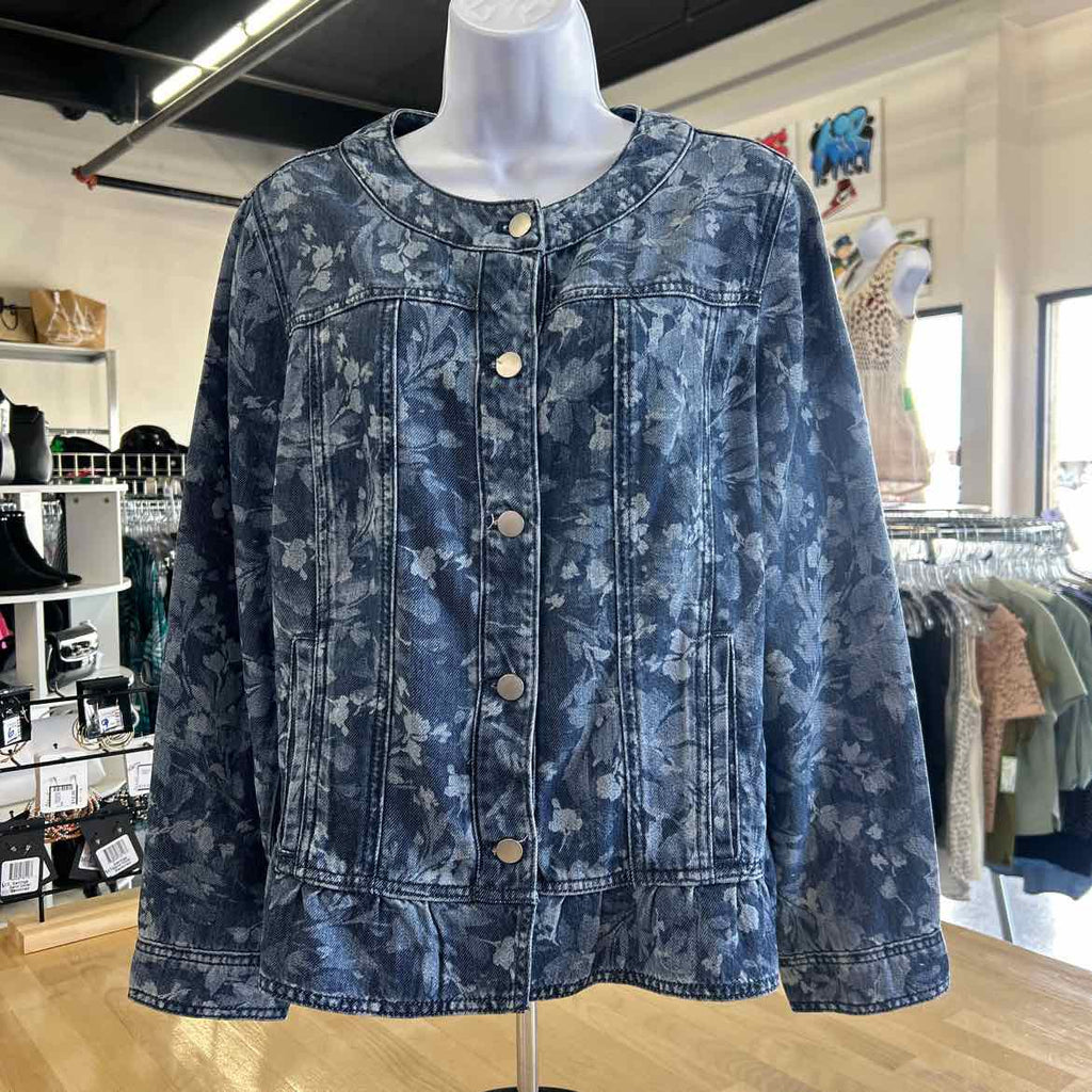 Chico's Size 2 Blue Denim New Jacket