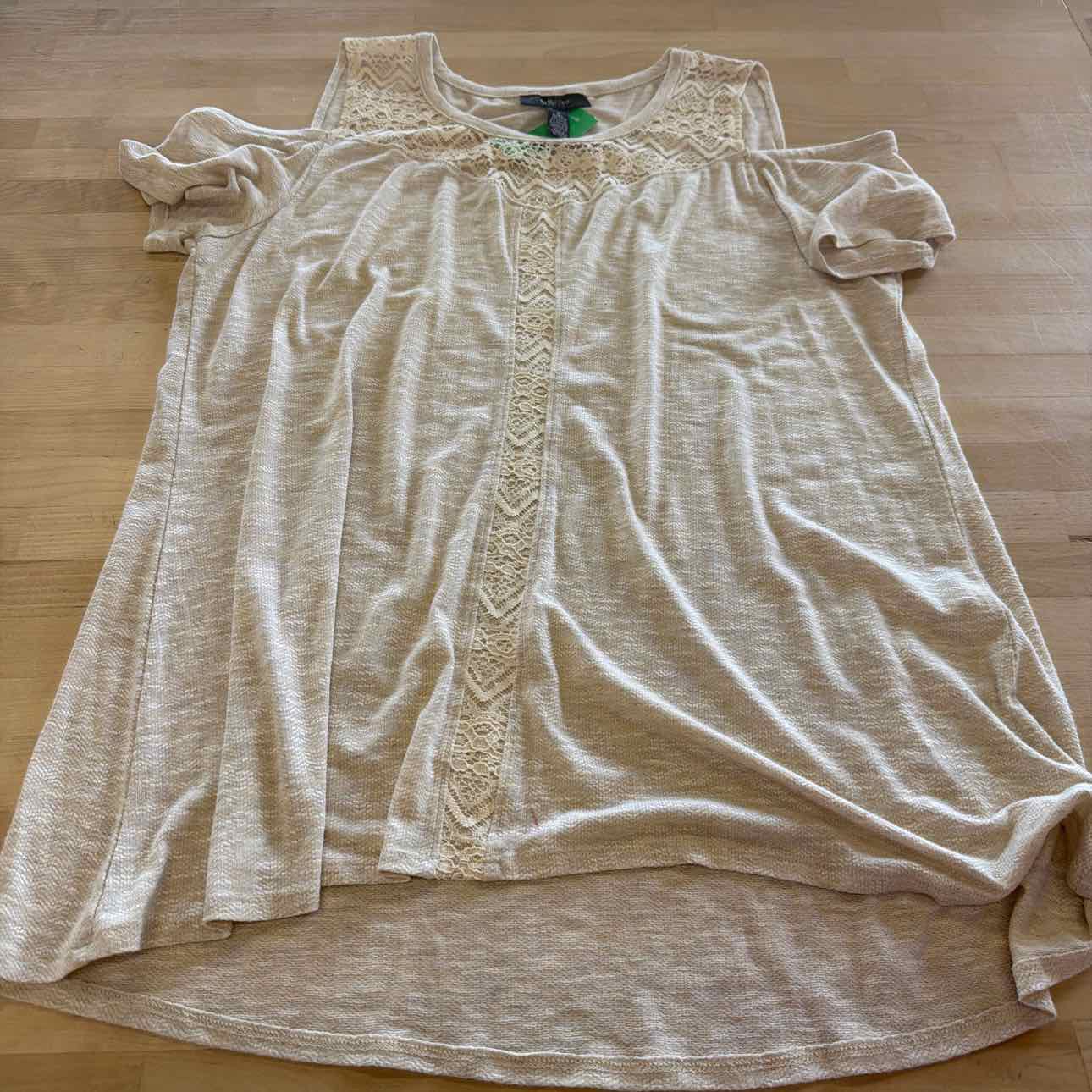 Style & Co. Size L Tan Preloved Blouse SS