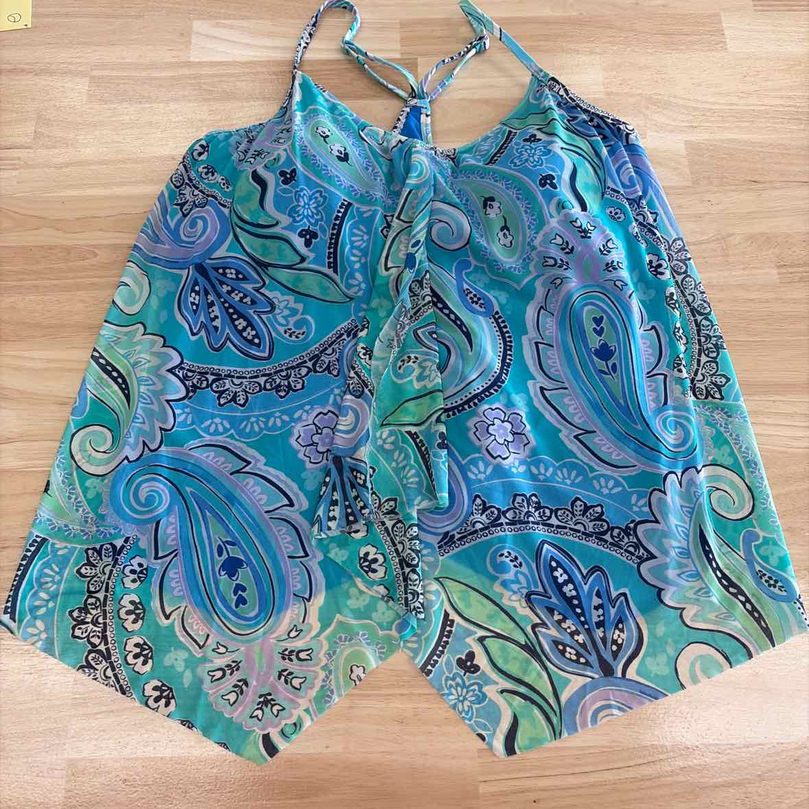 beach house Size 16 light blue print Swimsuit Bottom/Top
