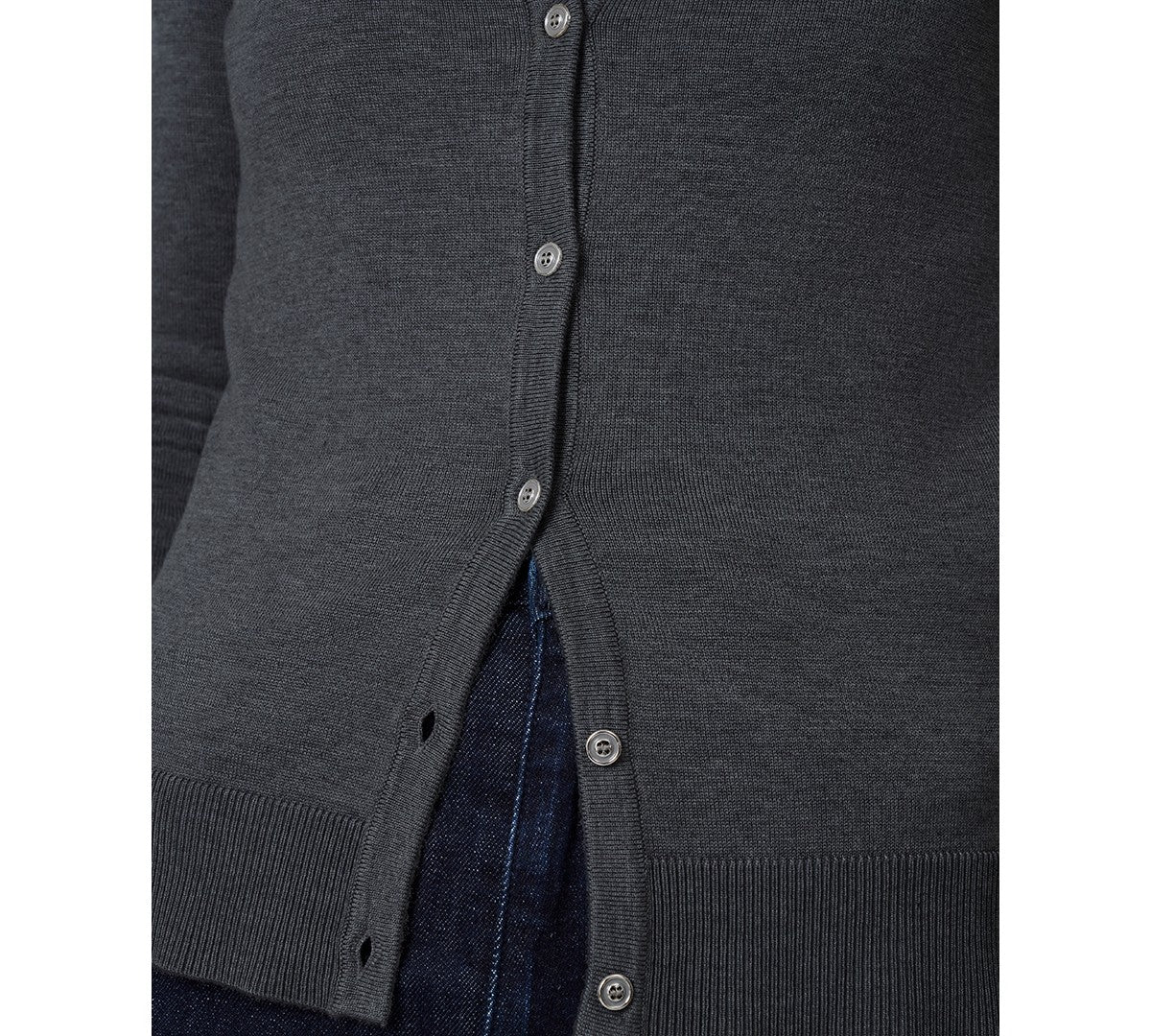 Melissa Paige Women's Crewneck Button-Front Cardigan