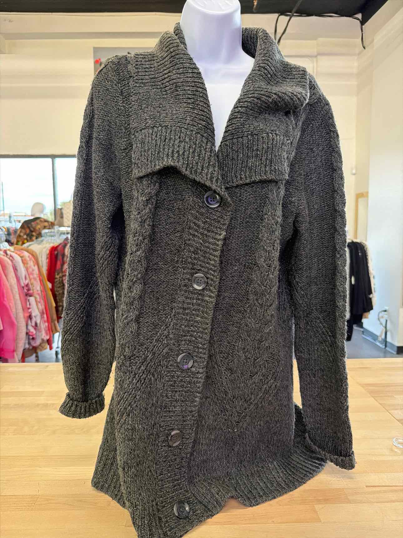 St John's Bay Size One Size Gray Cardigan