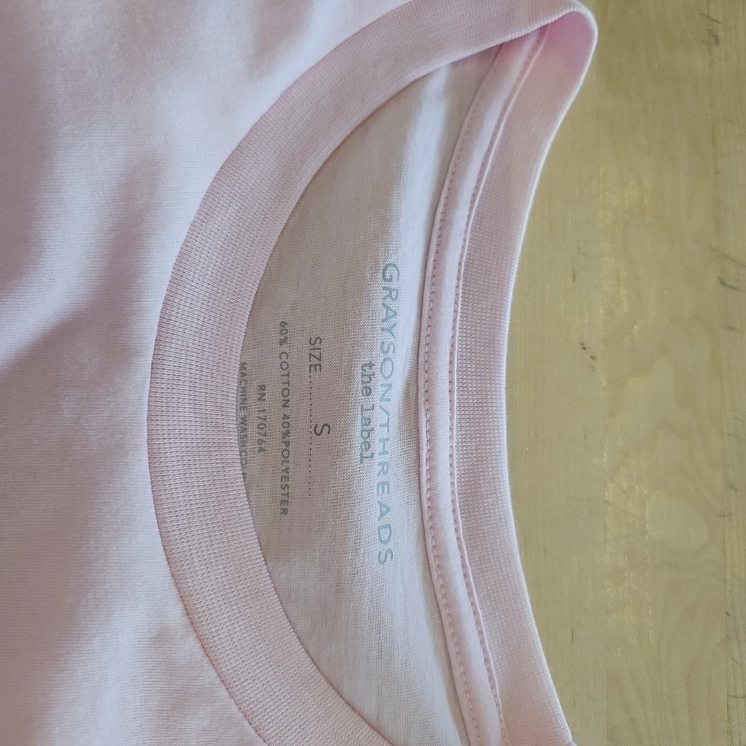 Grayson Size S Pink New T-Shirt SS