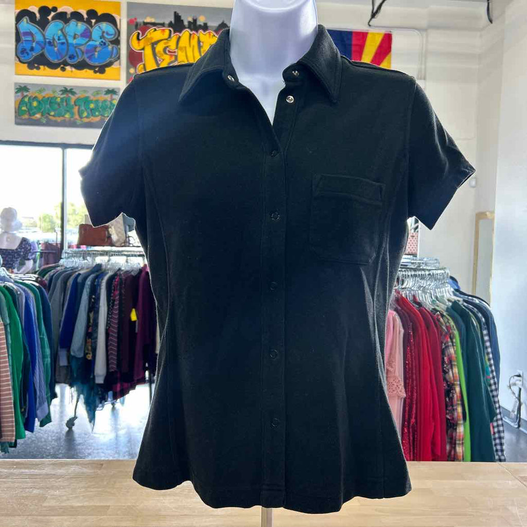 New York & Co. Size S Black Used Button Down Shirt