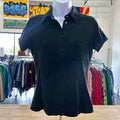 New York & Co. Size S Black Used Button Down Shirt
