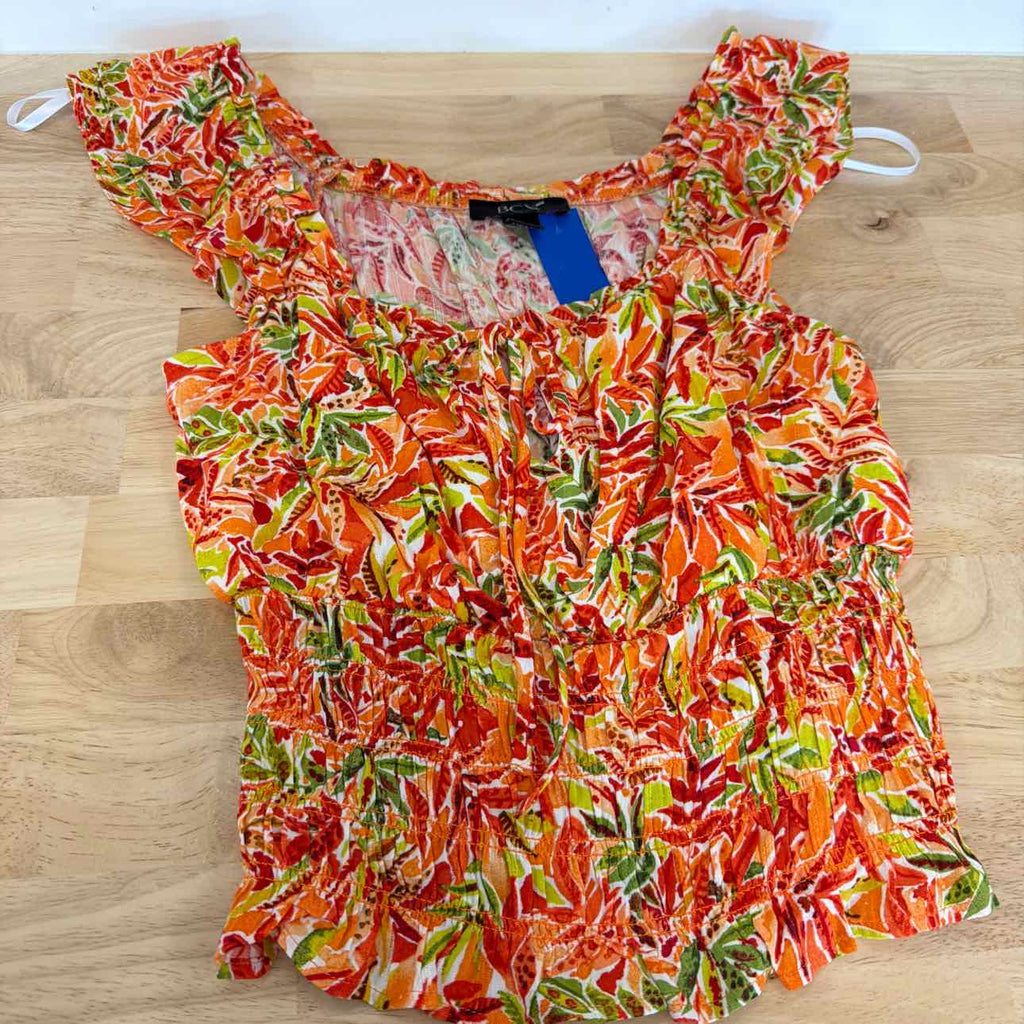 BCX Size M Printed Sleeveless Top