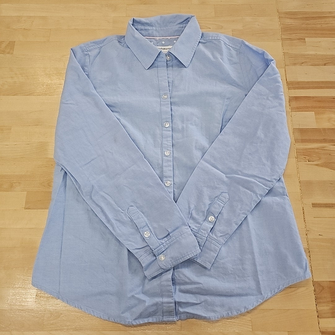 Croft&Barrow Size M Blue Button Down Shirt