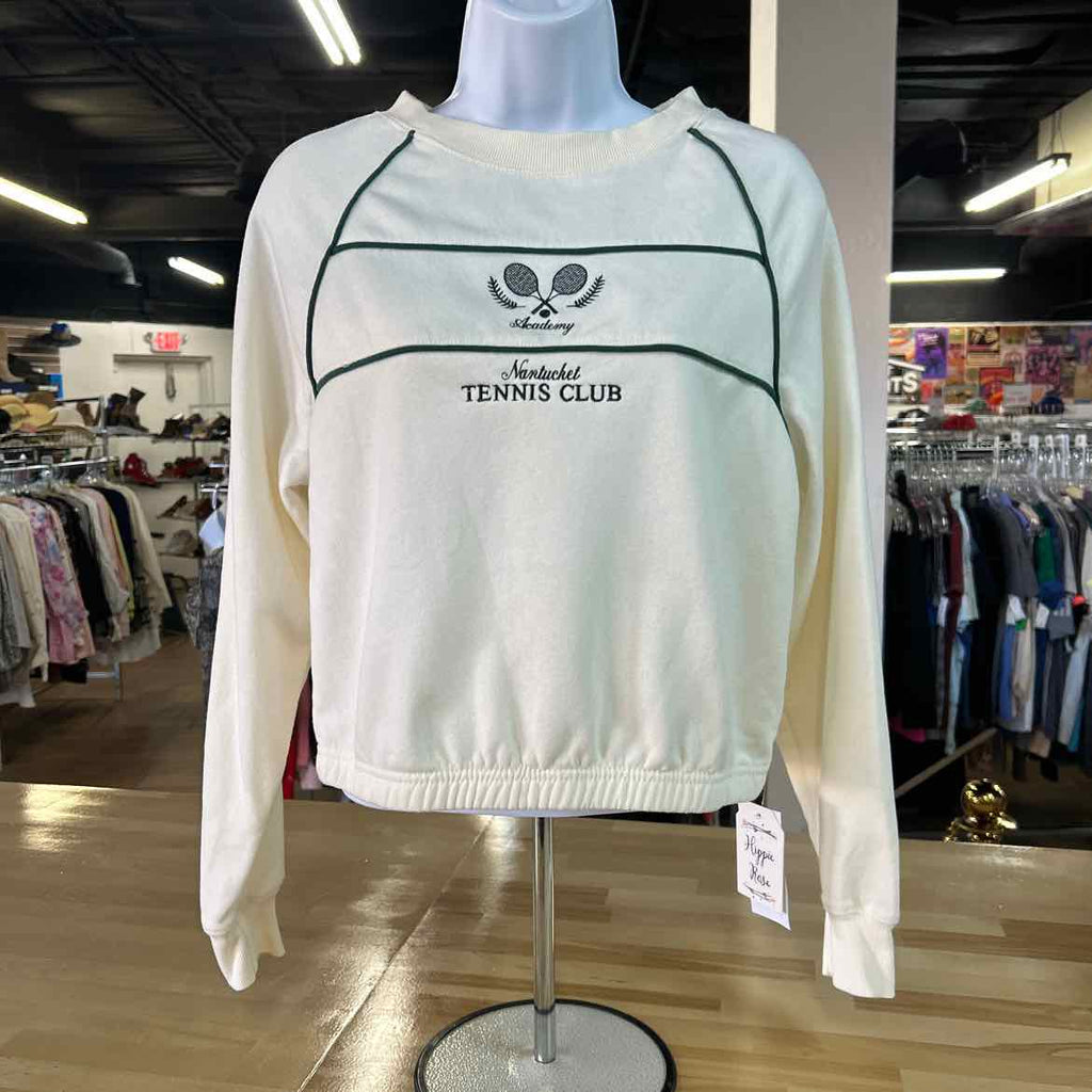 hippie rose Size XS White Green Preloved Sweater
