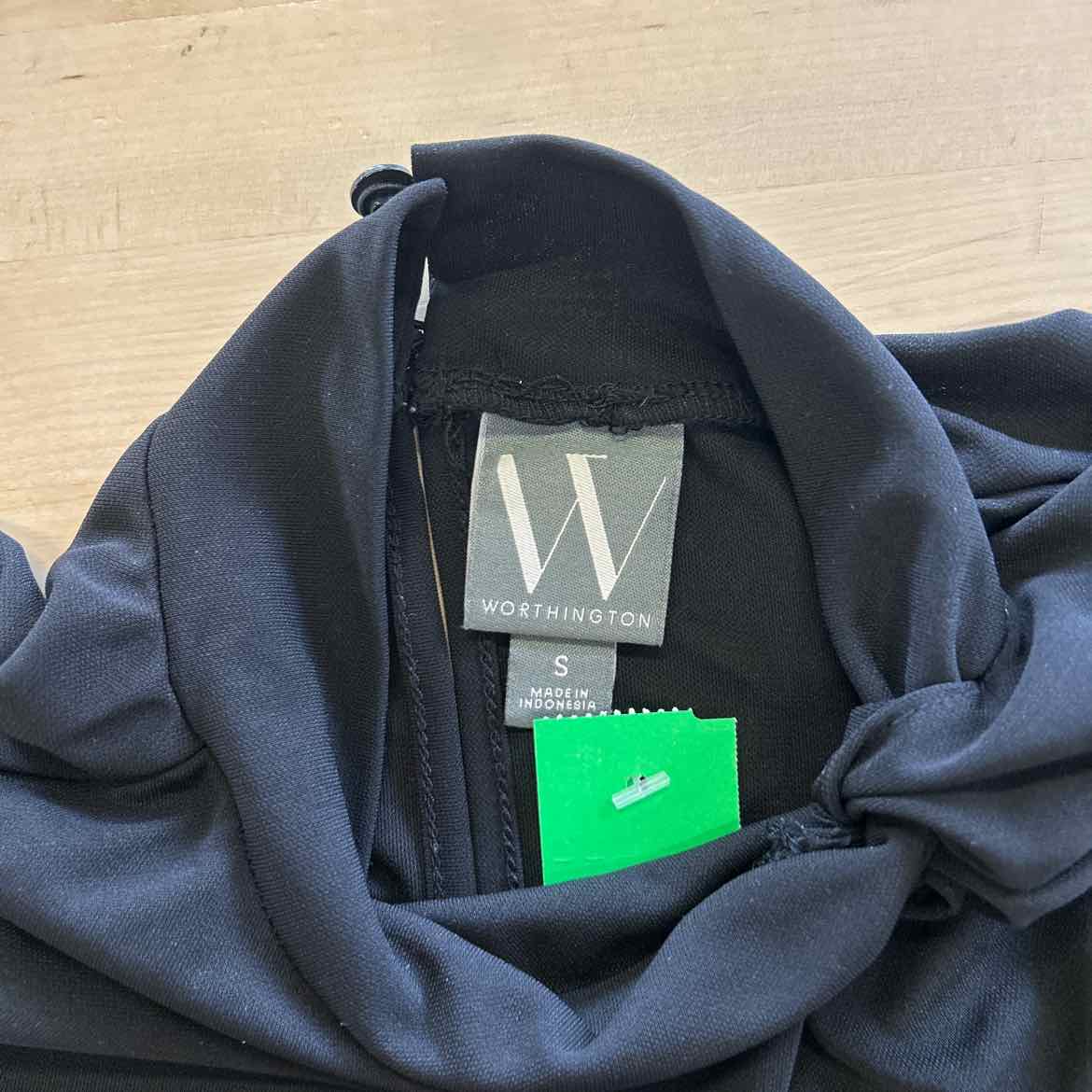 Worthington Size S Black Preloved Blouse SS