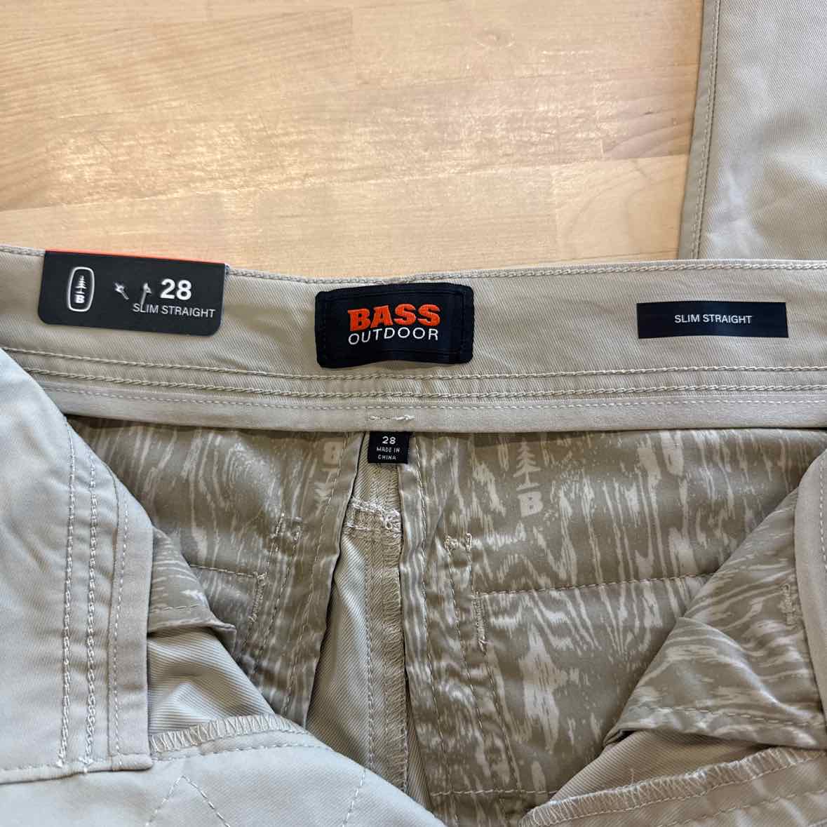 Bass Outdoor Size 28x30 Slim Straight Fit Traveler Casual Trouser Pants