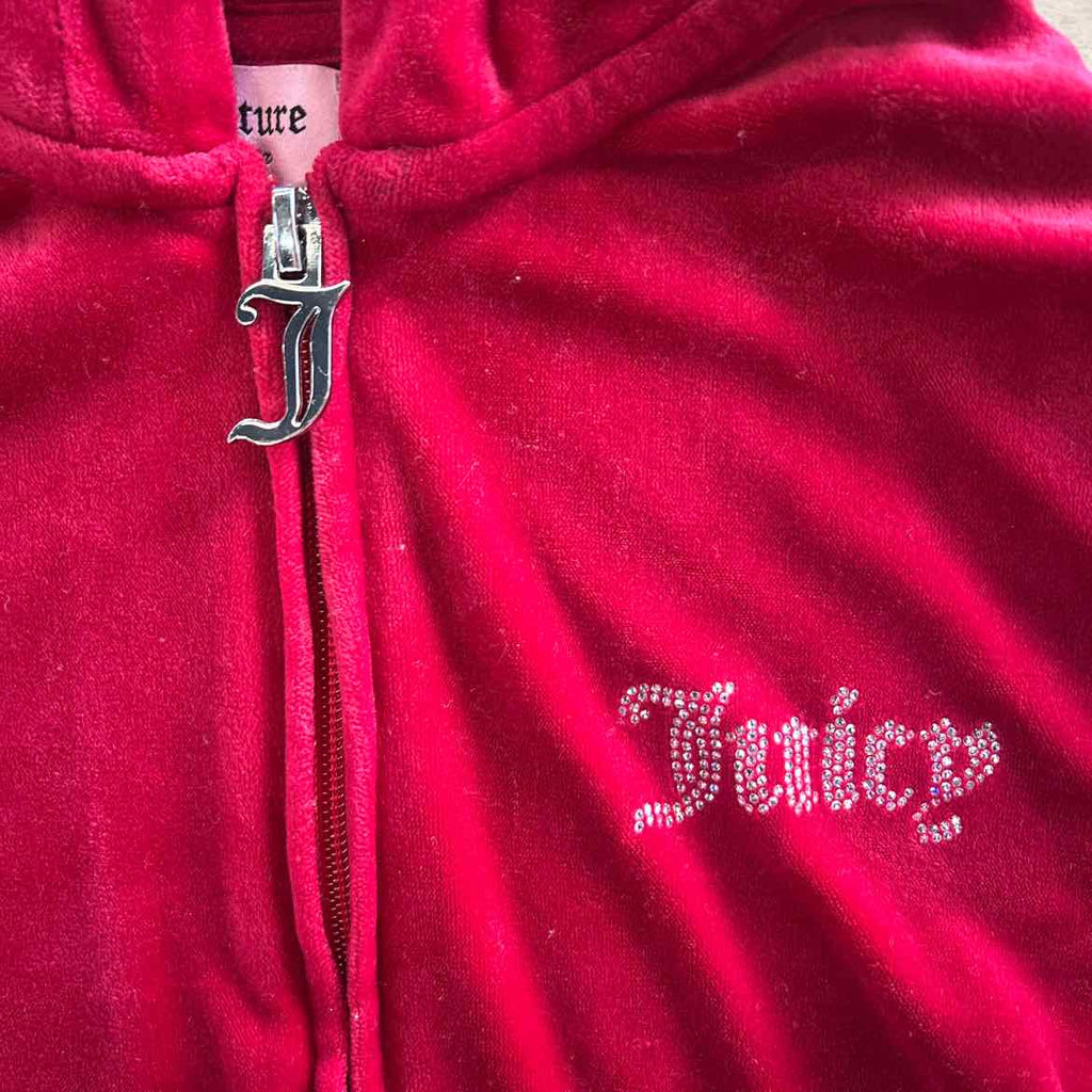 Juicy Couture Size S Red Velvet Preloved Jacket
