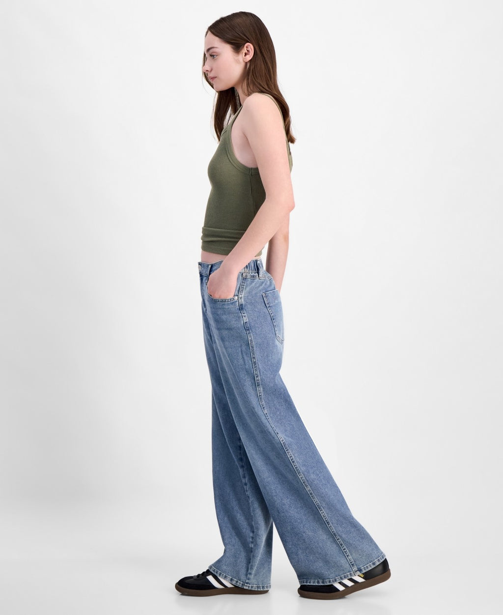 Vanilla Star Size L Mid Rise Wide Leg Jeans