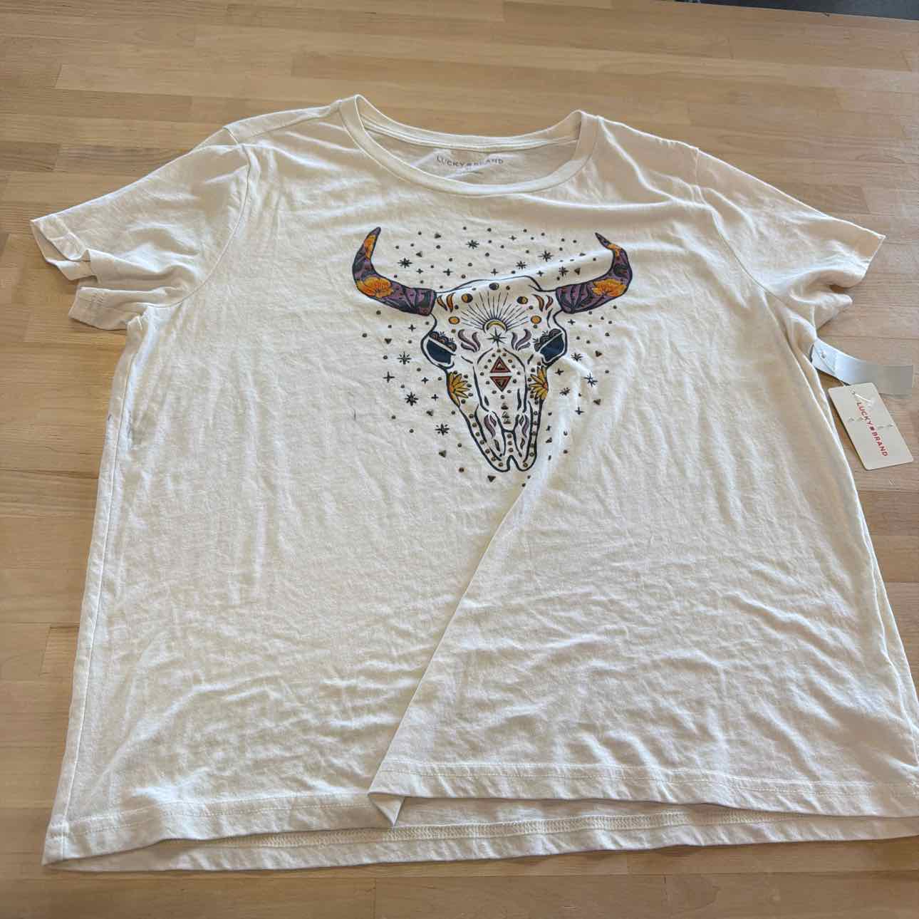 Lucky Brand Size XL Tan New T-shirt