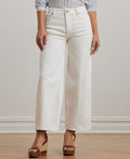 Ralph Lauren Size 8 High Rise Cropped White Wash Jeans