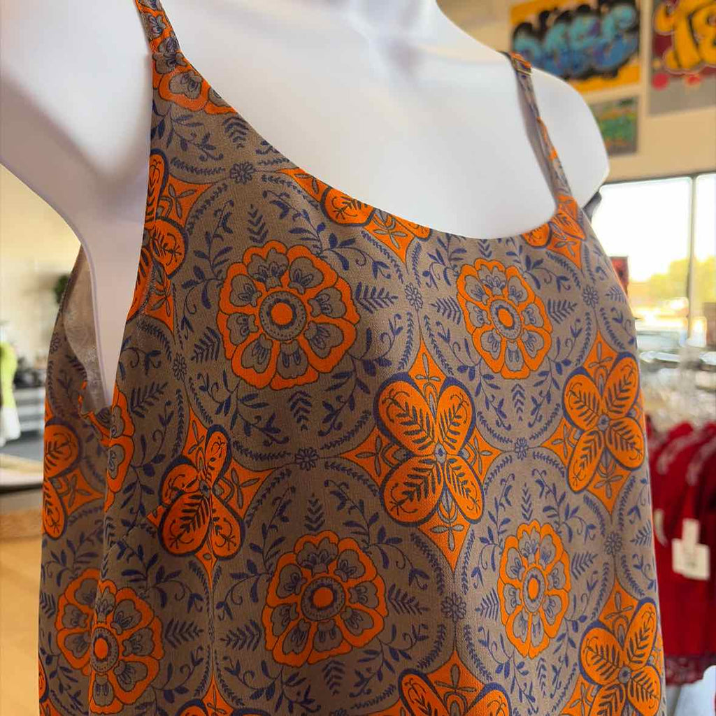 Cabi Size S Gray & Orange Preloved Tank