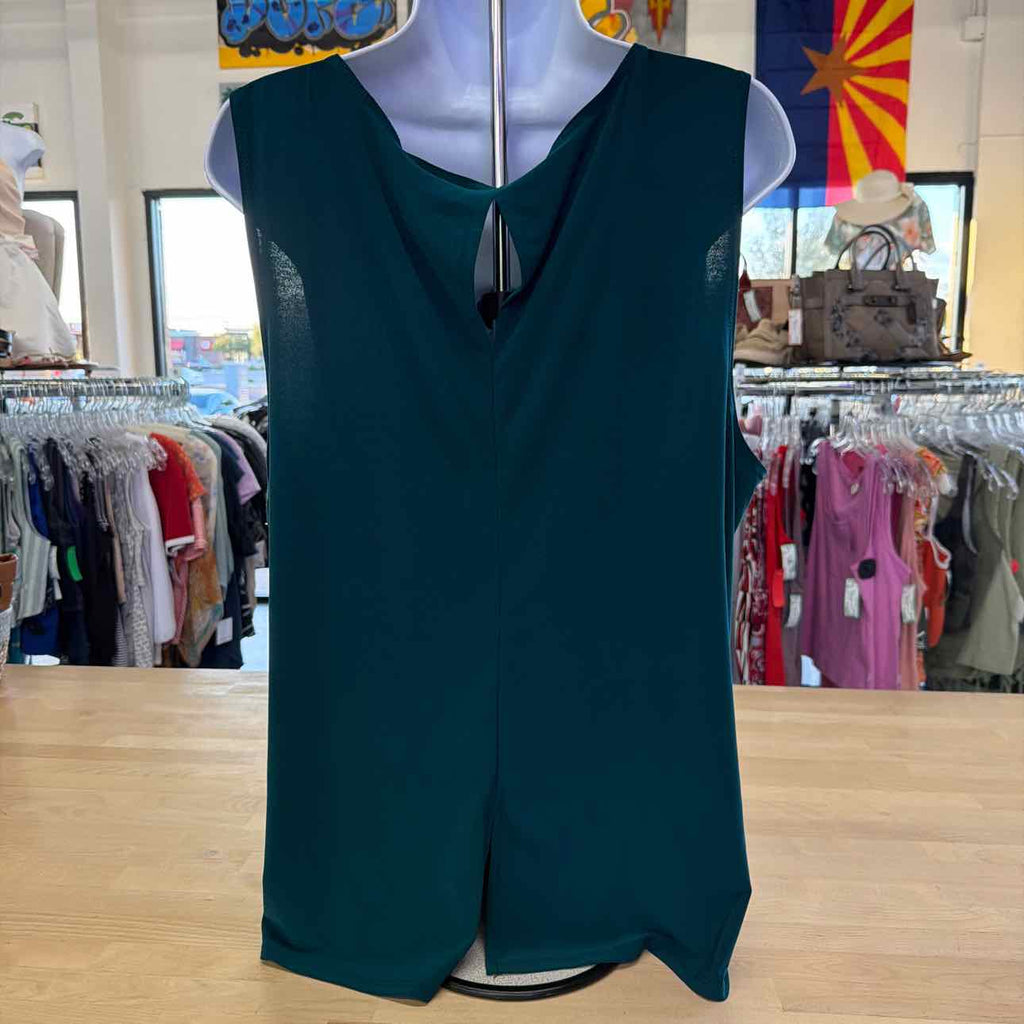 Msk Women's Scalloped-Hem Tank Top - Neo Emerald