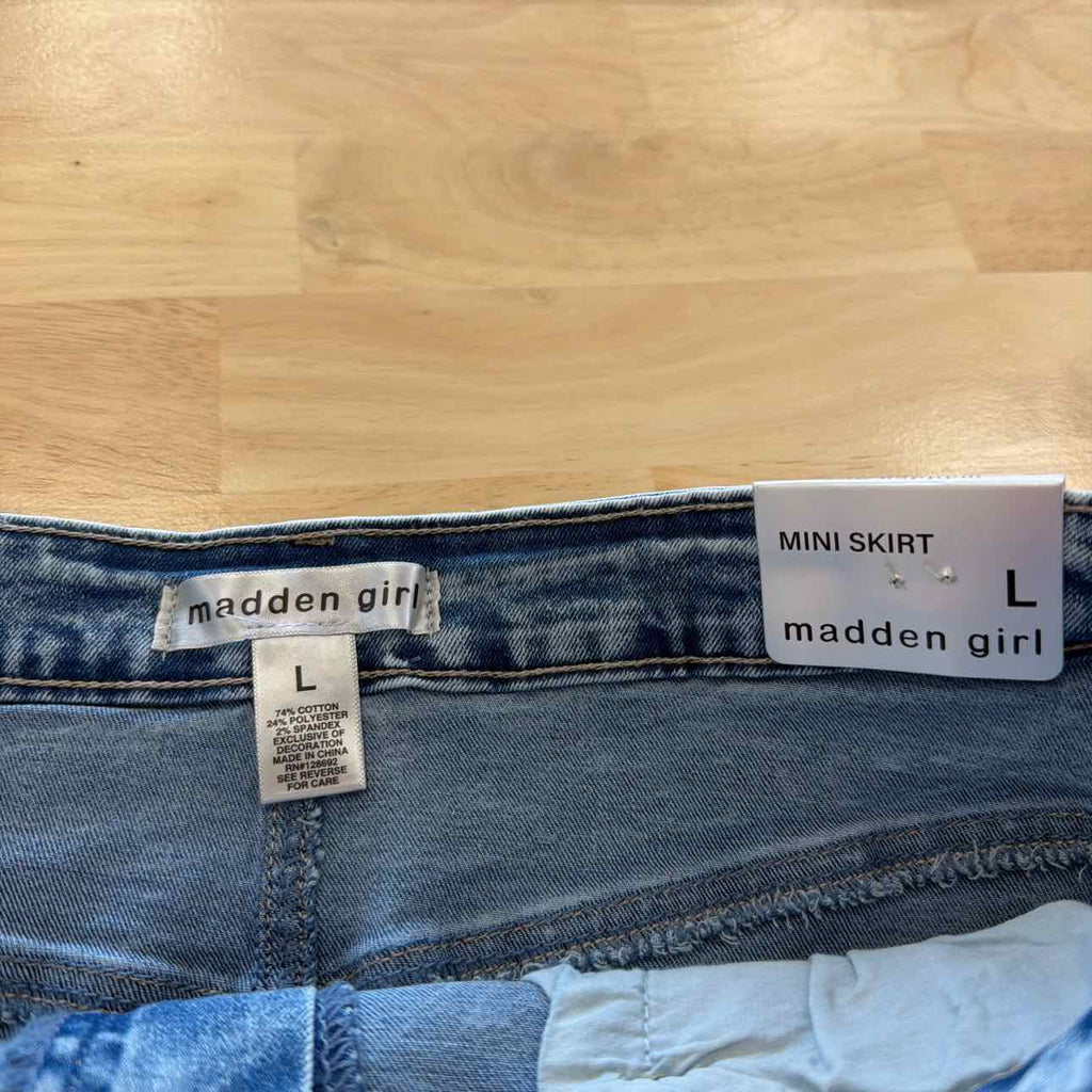 Madden Girl Size L Blue New Skirt