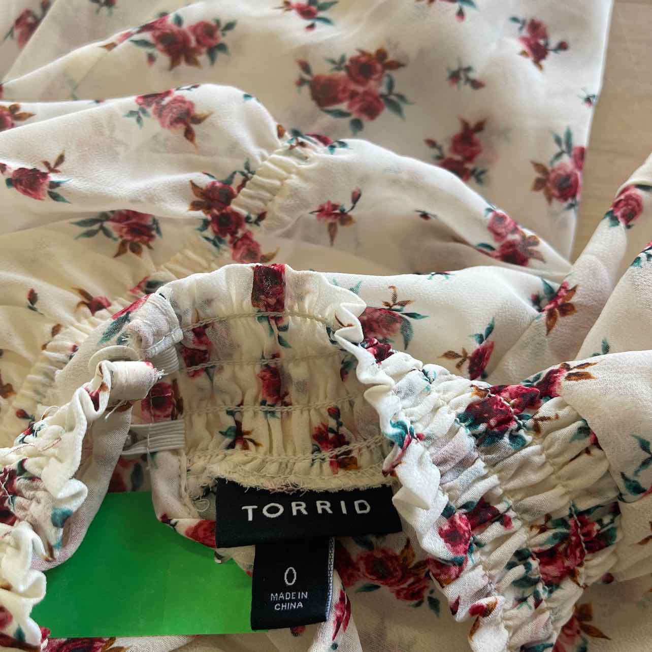 Torrid Size 0 Peach Mesh Preloved Dress