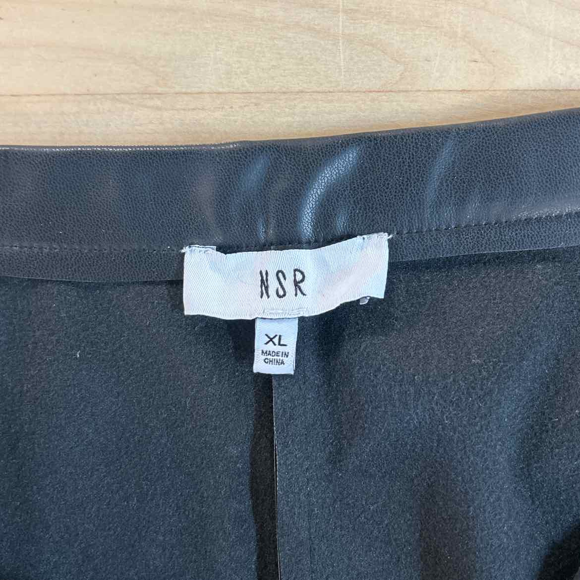 NSR Size XL Black Leather Preloved Skirt