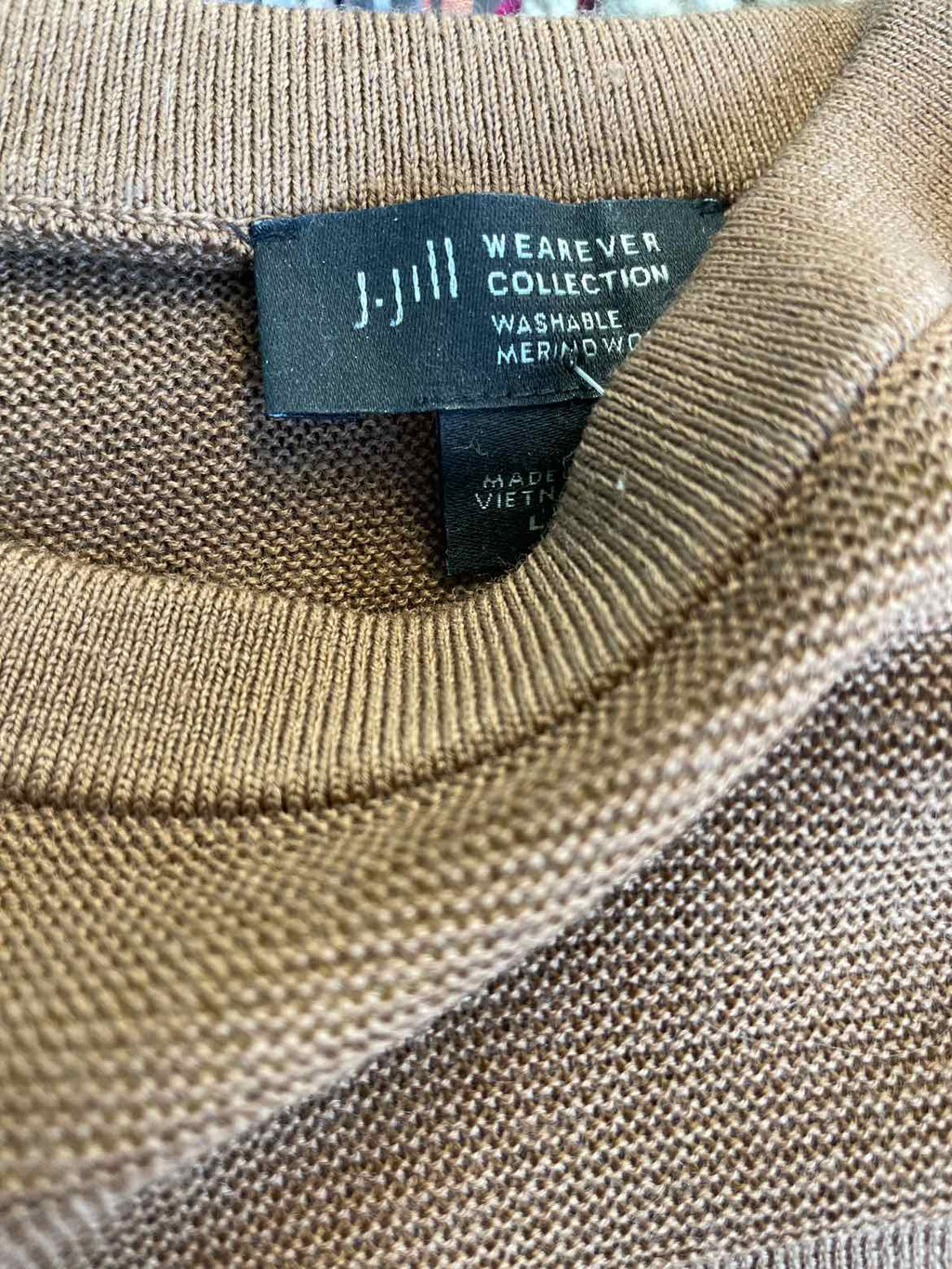 J Jill Size L Brown Knit Top
