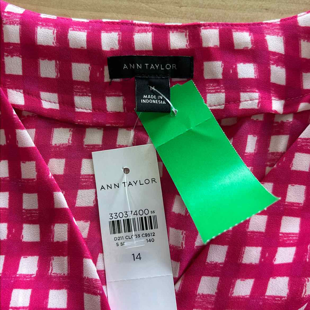 Ann Taylor Size 14 Pink New Blouse SS