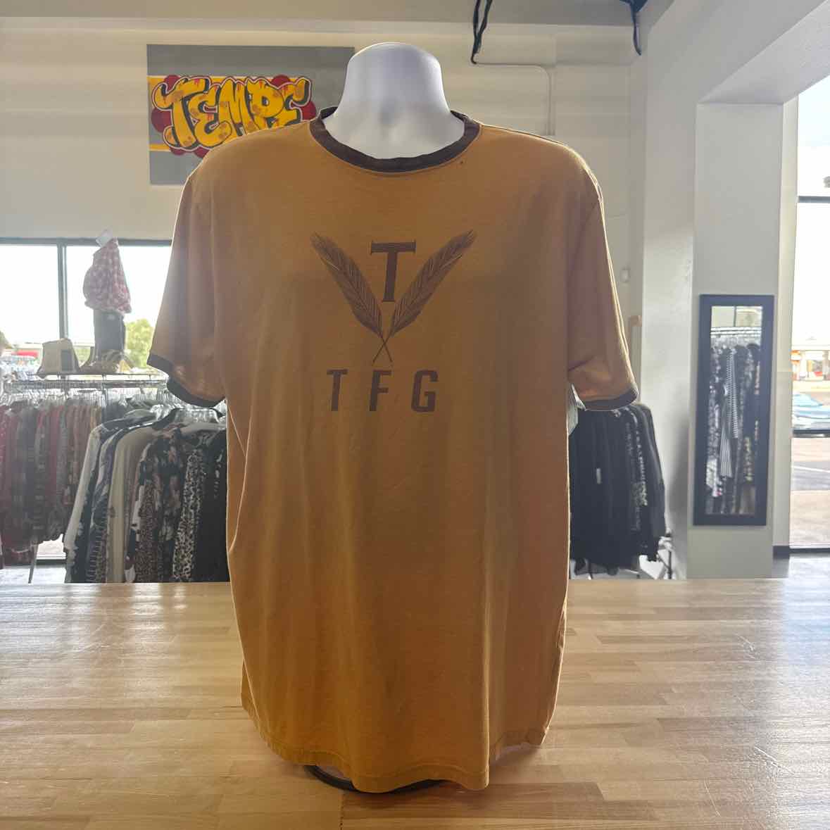 TFG Men's Size L Yellow MENS T-shirt