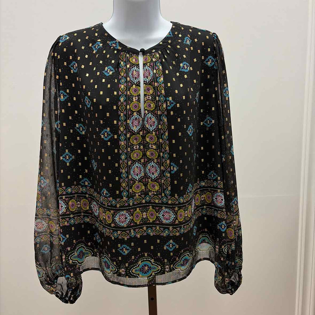Loft Size L Black Preloved Blouse LS