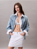 Calvin Klein Size 32 White Denim New Skirt