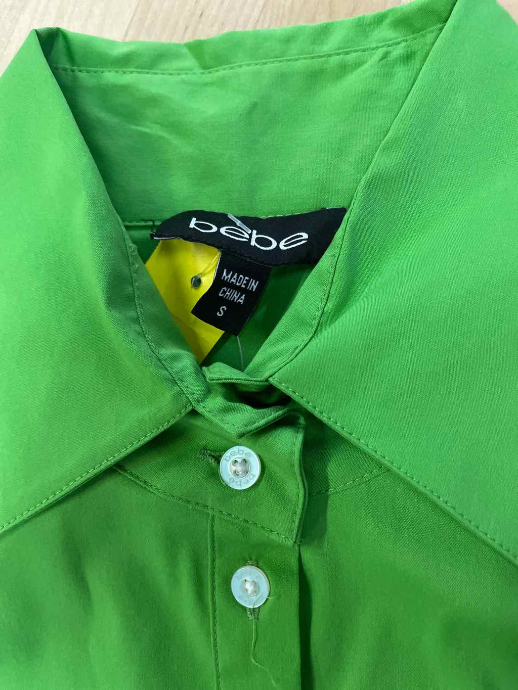 Bebe Size S Green Blouse