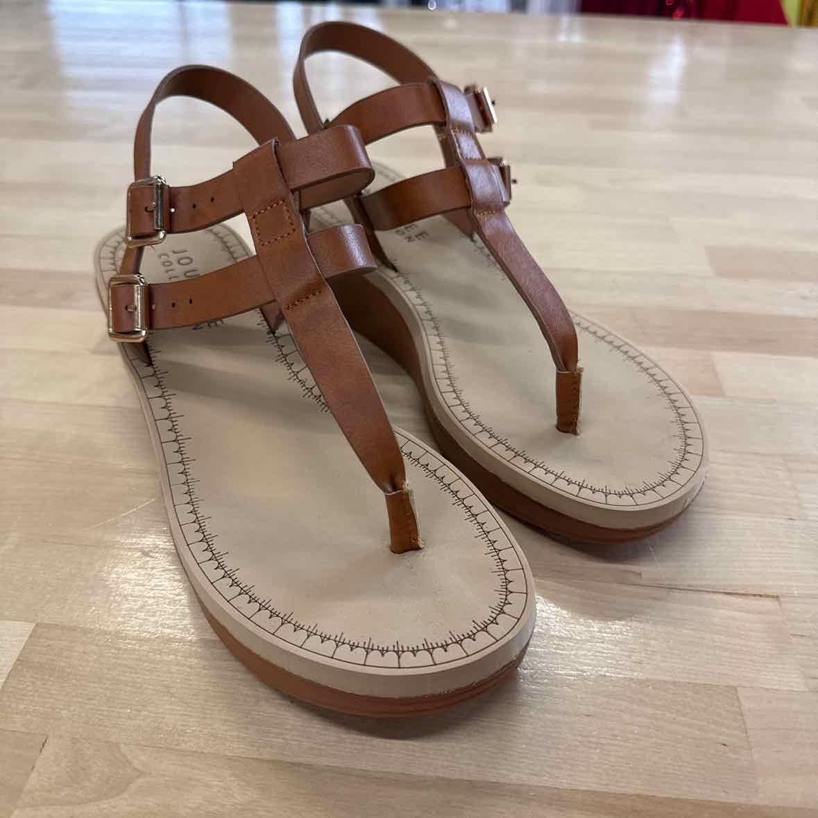 Journee Size 9 Tan Tru Comfort Foam Bianca Wedge Sandals