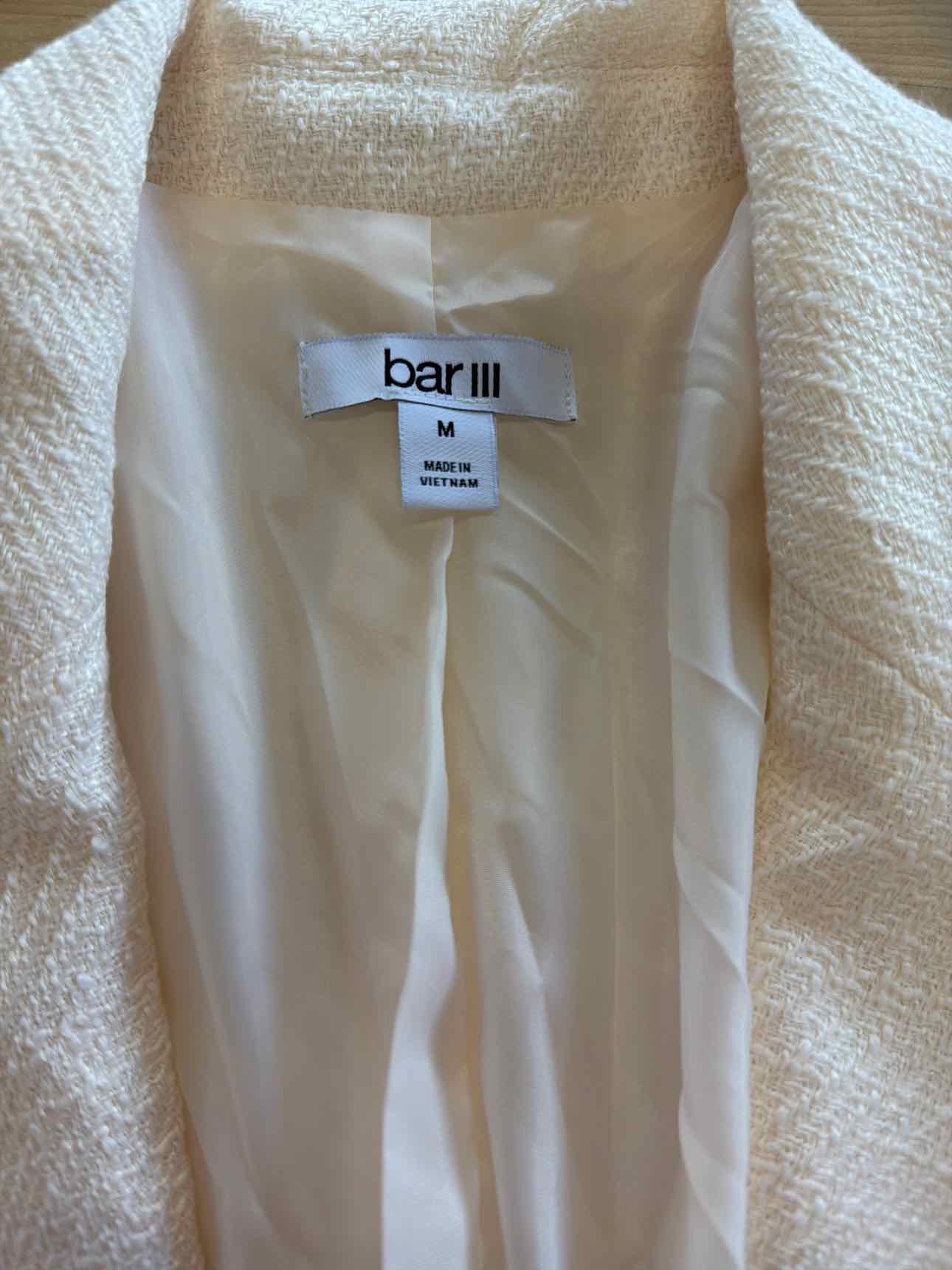 Bar III Size M White Blazer